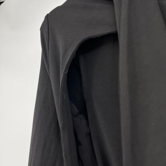 A VINTAGE FIT | Hooded Cut Out Dress in Black Mini Gothic Backless S - Picture 9 of 15